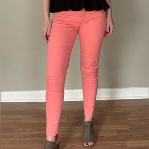 Rue 21 Salmon Colored Skinny Jeans Size 5/6 Mid-Rise
